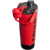 STANLEY Vitalize Shaker Bottle 20 oz | Leakproof Insulated Stainless Steel Shaker Cup | Base Storage and Twist On Fast Flow Lid | Protein Shakes and Pre Workout Powder | BPA-Free | Chili Black(Chili Black)