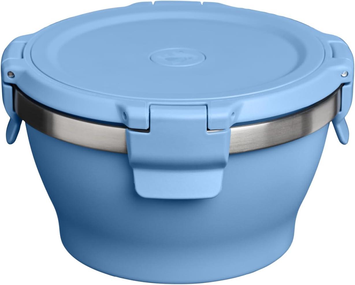 imageSTANLEY Adventure FreshtoTable Leakproof Bowl 1 qt Vacuum Insulated Food Container FreshVac Airtight Lid Packable for Lunch amp Meal Prep Stainless Steel BPAFree Dishwasher Safe FrostBlue Sky