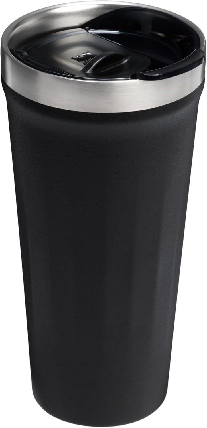 imageSTANLEY Everyday Tumbler Press Fit Drink Through Lid Beverage Coffee and Cocktail Cup Insulated Stainless Steel Wine Glass BPAFreeBlack 20