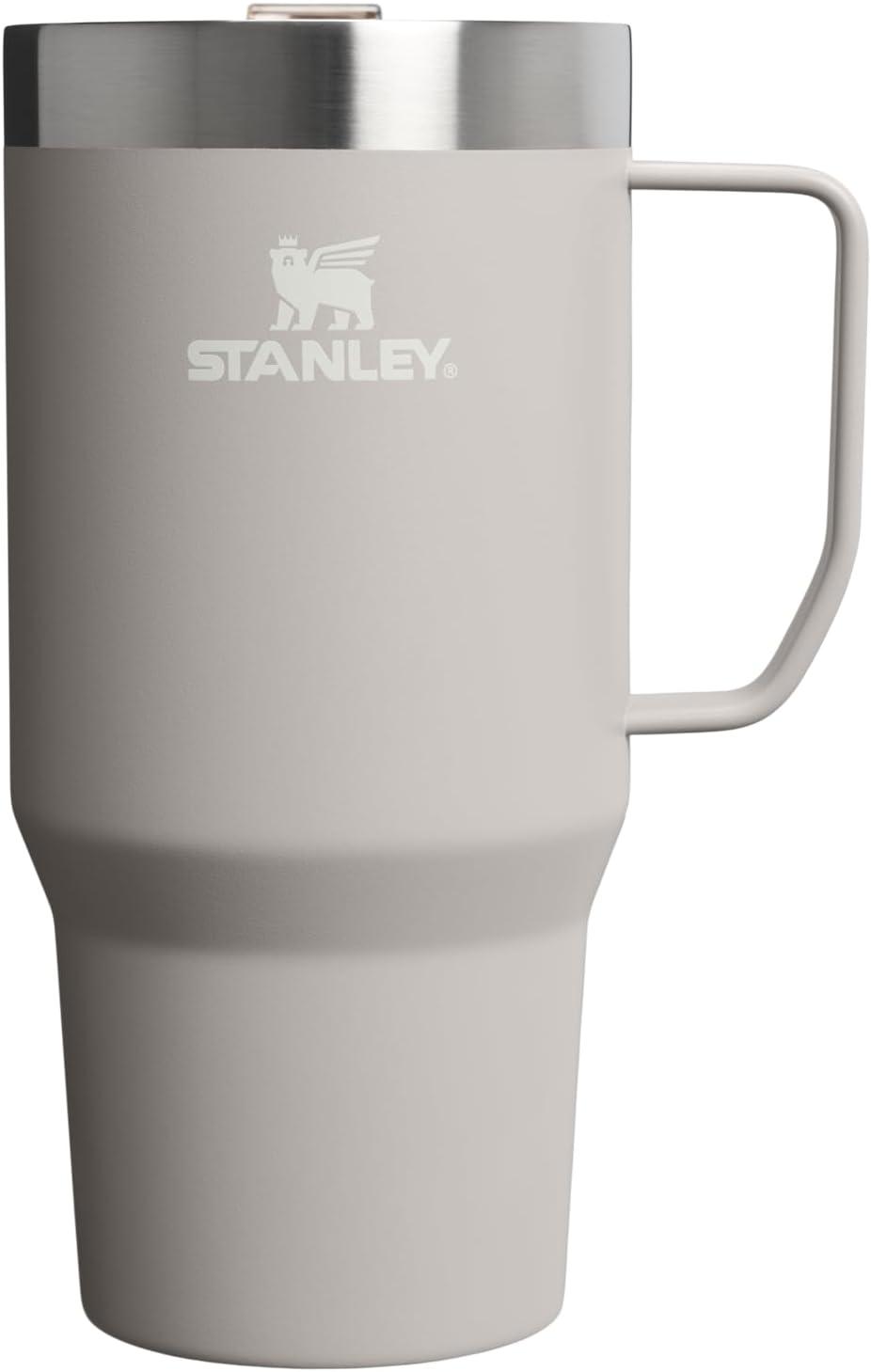 imageSTANLEY The Everyday Suburban Mug 24 oz Drink Through Lid Cup for Coffee Tea and Drinks Insulated Stainless Steel Coffee Mug BPAFree ToastAsh