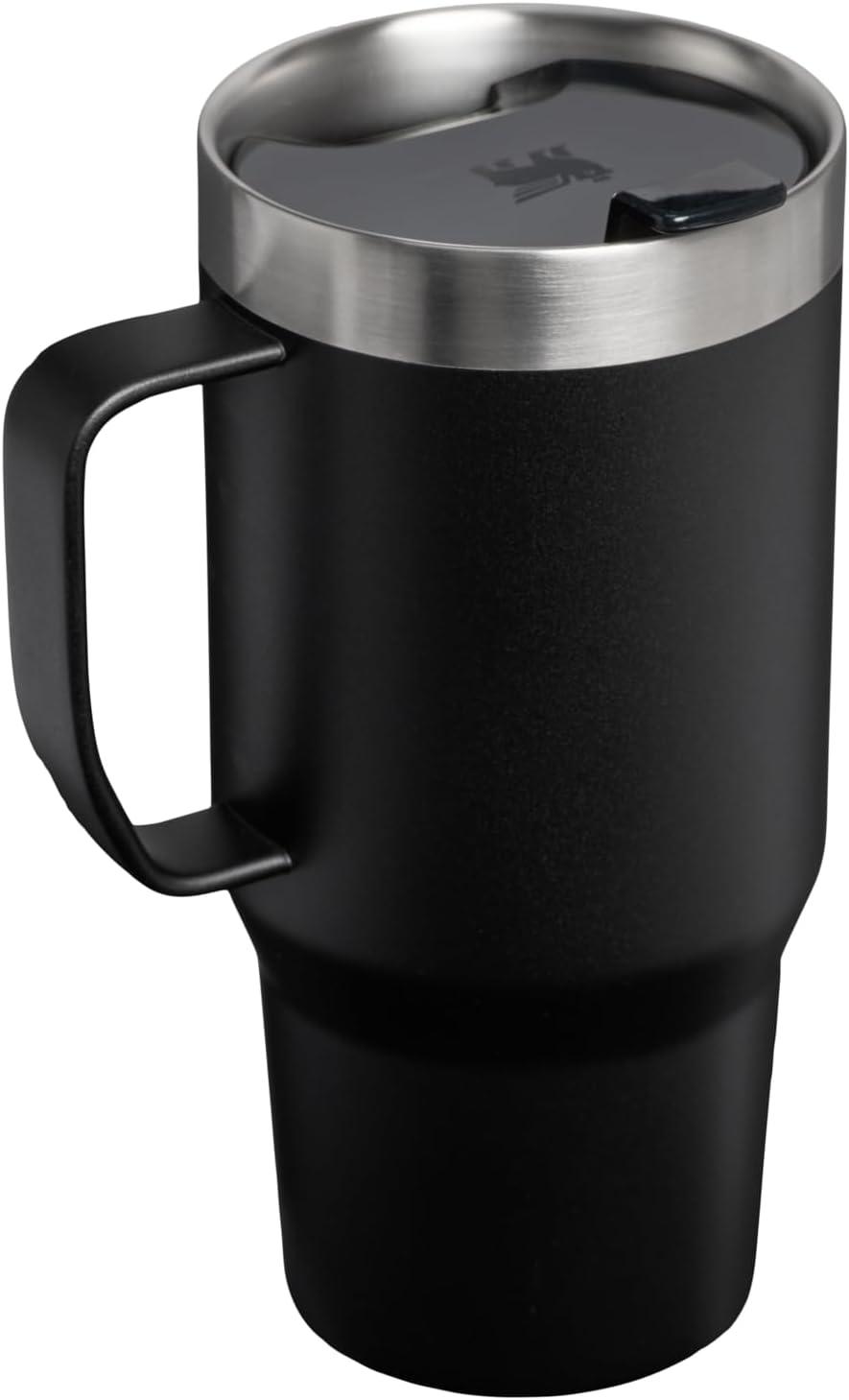 imageSTANLEY The Everyday Suburban Mug 24 oz Drink Through Lid Cup for Coffee Tea and Drinks Insulated Stainless Steel Coffee Mug BPAFree ToastBlack 20