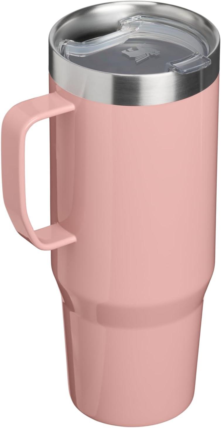 imageSTANLEY The Everyday Suburban Mug 24 oz Drink Through Lid Cup for Coffee Tea and Drinks Insulated Stainless Steel Coffee Mug BPAFree ToastPeach Rose Gloss