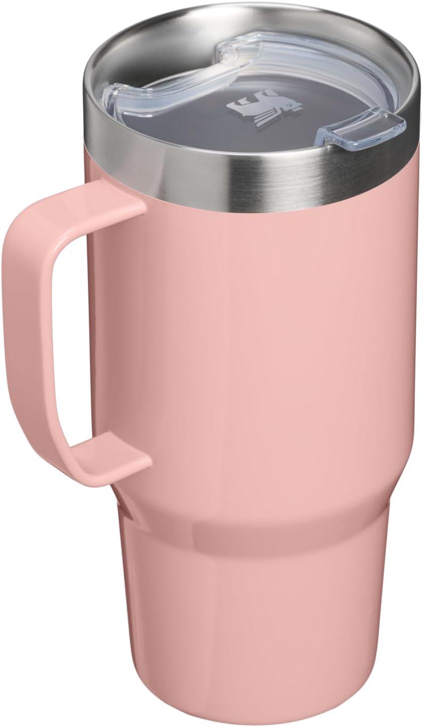 imageSTANLEY The Everyday Suburban Mug 24 oz Drink Through Lid Cup for Coffee Tea and Drinks Insulated Stainless Steel Coffee Mug BPAFree ToastPeach Rose Gloss
