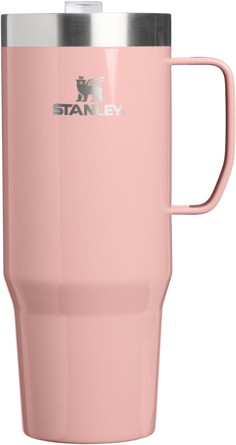 imageSTANLEY The Everyday Suburban Mug 24 oz Drink Through Lid Cup for Coffee Tea and Drinks Insulated Stainless Steel Coffee Mug BPAFree ToastPeach Rose Gloss