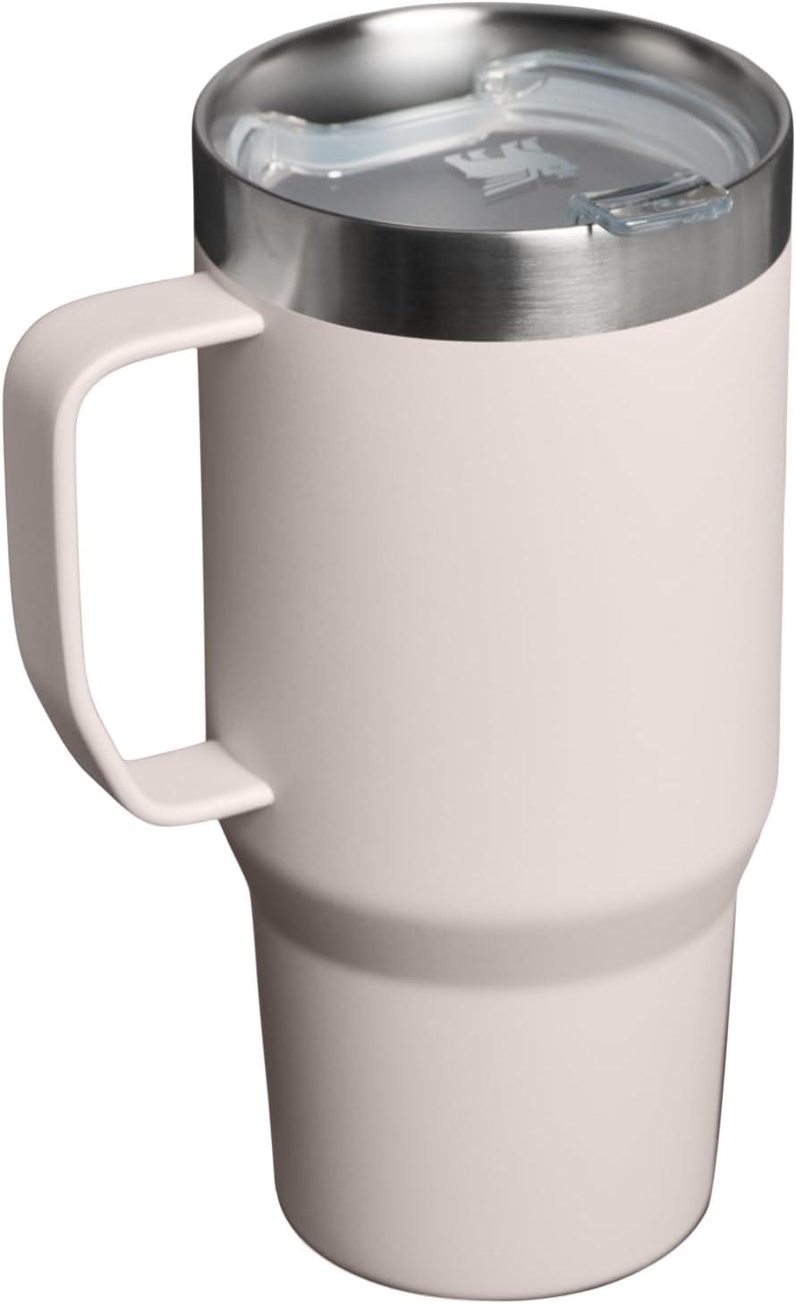 imageSTANLEY The Everyday Suburban Mug 24 oz Drink Through Lid Cup for Coffee Tea and Drinks Insulated Stainless Steel Coffee Mug BPAFree ToastRose Quartz