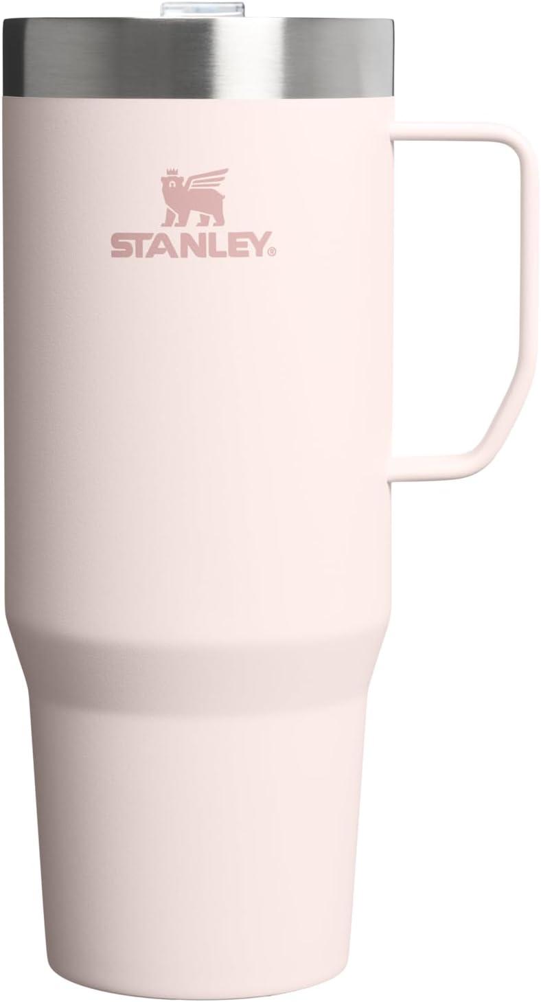 imageSTANLEY The Everyday Suburban Mug 24 oz Drink Through Lid Cup for Coffee Tea and Drinks Insulated Stainless Steel Coffee Mug BPAFree ToastRose Quartz