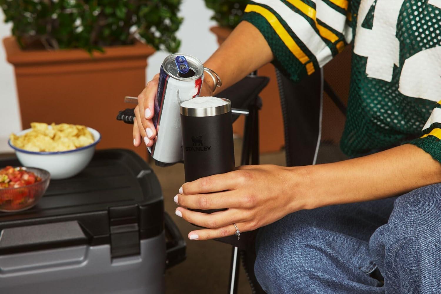 imageStanley Everyday Can Cooler Cup Beer Seltzers Soda and Energy Drinks Doubles as Tumbler Insulated Stainless Steel Drink Holder BPAFreeDawn Drift