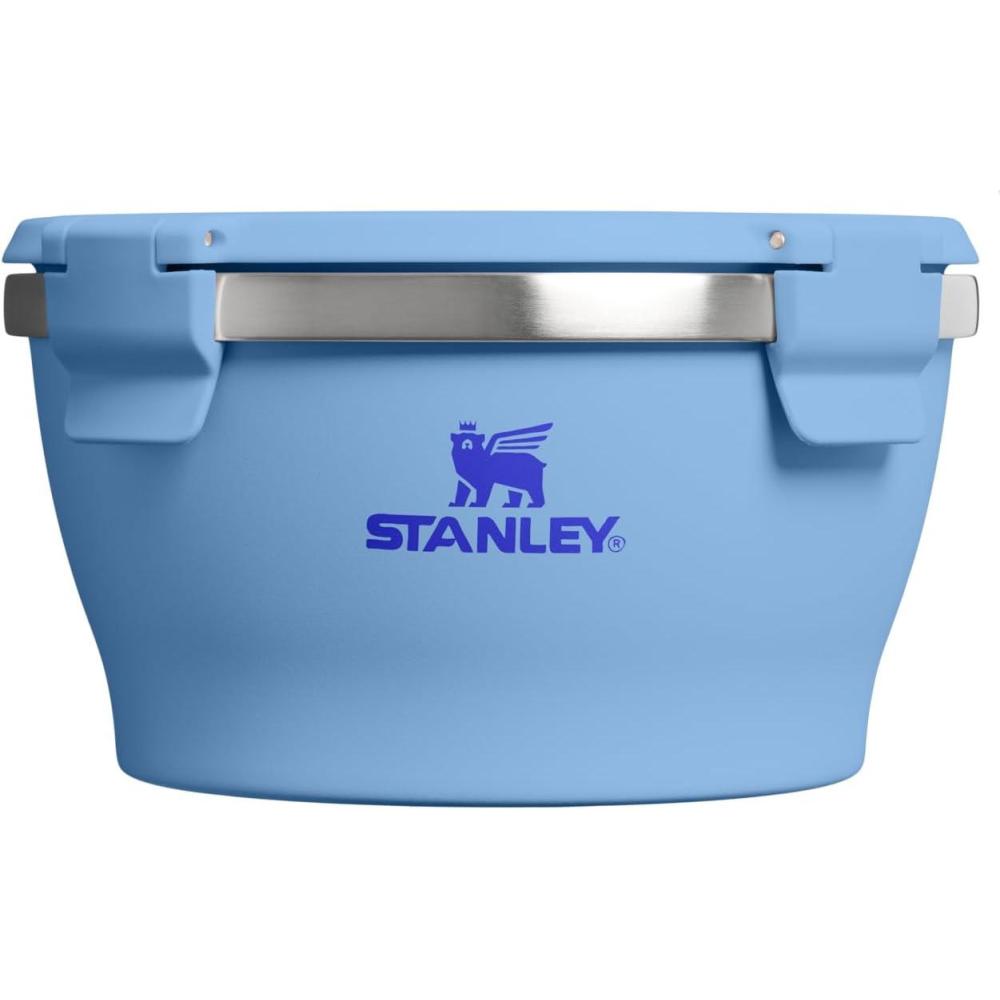 imageSTANLEY Adventure FreshtoTable Leakproof Bowl 1 qt Vacuum Insulated Food Container FreshVac Airtight Lid Packable for Lunch amp Meal Prep Stainless Steel BPAFree Dishwasher Safe FrostBlue Sky