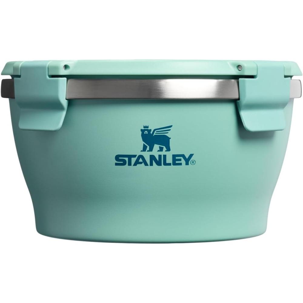 imageSTANLEY Adventure FreshtoTable Leakproof Bowl 1 qt  Vacuum Insulated Food Container  FreshVac Airtight Lid  Packable for Lunch amp Meal Prep  Stainless Steel  BPAFree  Dishwasher Safe  FrostSpring Green