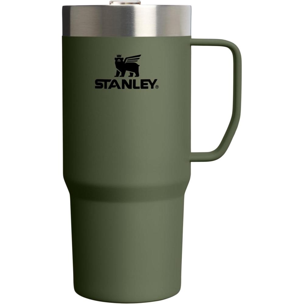 imageSTANLEY The Everyday Suburban Mug  24 oz  Drink Through Lid  Cup for Coffee Tea and Drinks  Insulated Stainless Steel Coffee Mug  BPAFree  Coastal Teal GlossDried Pine
