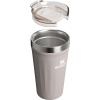 STANLEY Everyday Tumbler | Press Fit Drink Through Lid | Beverage, Coffee, and Cocktail Cup | Insulated Stainless Steel Wine Glass | BPA-Free(Ash)