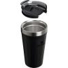 STANLEY Everyday Tumbler | Press Fit Drink Through Lid | Beverage, Coffee, and Cocktail Cup | Insulated Stainless Steel Wine Glass | BPA-Free(Black 2.0)