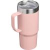 STANLEY The Everyday Suburban Mug | 24 oz | Drink Through Lid | Cup for Coffee, Tea and Drinks | Insulated Stainless Steel Coffee Mug | BPA-Free | Coastal Teal Gloss(Peach Rose Gloss)