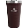 STANLEY Everyday Tumbler | Press Fit Drink Through Lid | Beverage, Coffee, and Cocktail Cup | Insulated Stainless Steel Wine Glass | BPA-Free(Mahogany Grid)