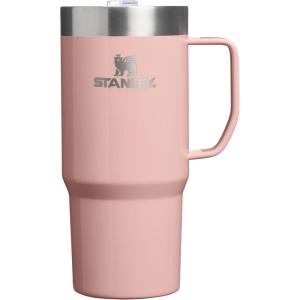 STANLEY The Everyday Suburban Mug | 24 oz | Drink Through Lid | Cup for Coffee, Tea and Drinks | Insulated Stainless Steel Coffee Mug | BPA-Free | Coastal Teal Gloss(Peach Rose Gloss)