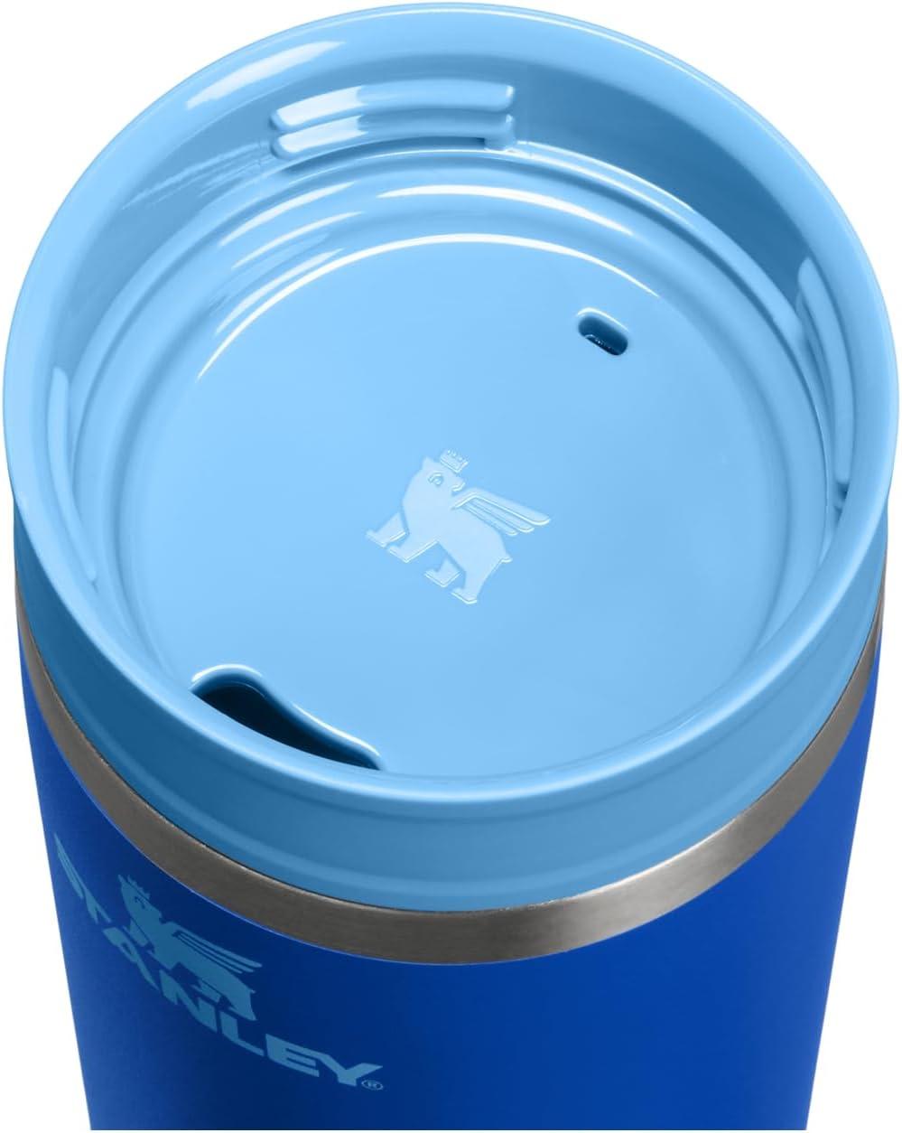 imageSTANLEY Cafe To Go Travel Mug 16 oz Leakproof TwoPart Drink Through Lid Tumbler Cup for Coffee Tea and Drinks Insulated Stainless Steel Coffee Mug BPAFree Cobalt