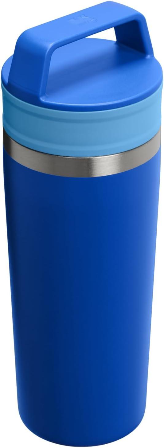 imageSTANLEY Cafe To Go Travel Mug 16 oz Leakproof TwoPart Drink Through Lid Tumbler Cup for Coffee Tea and Drinks Insulated Stainless Steel Coffee Mug BPAFree Cobalt