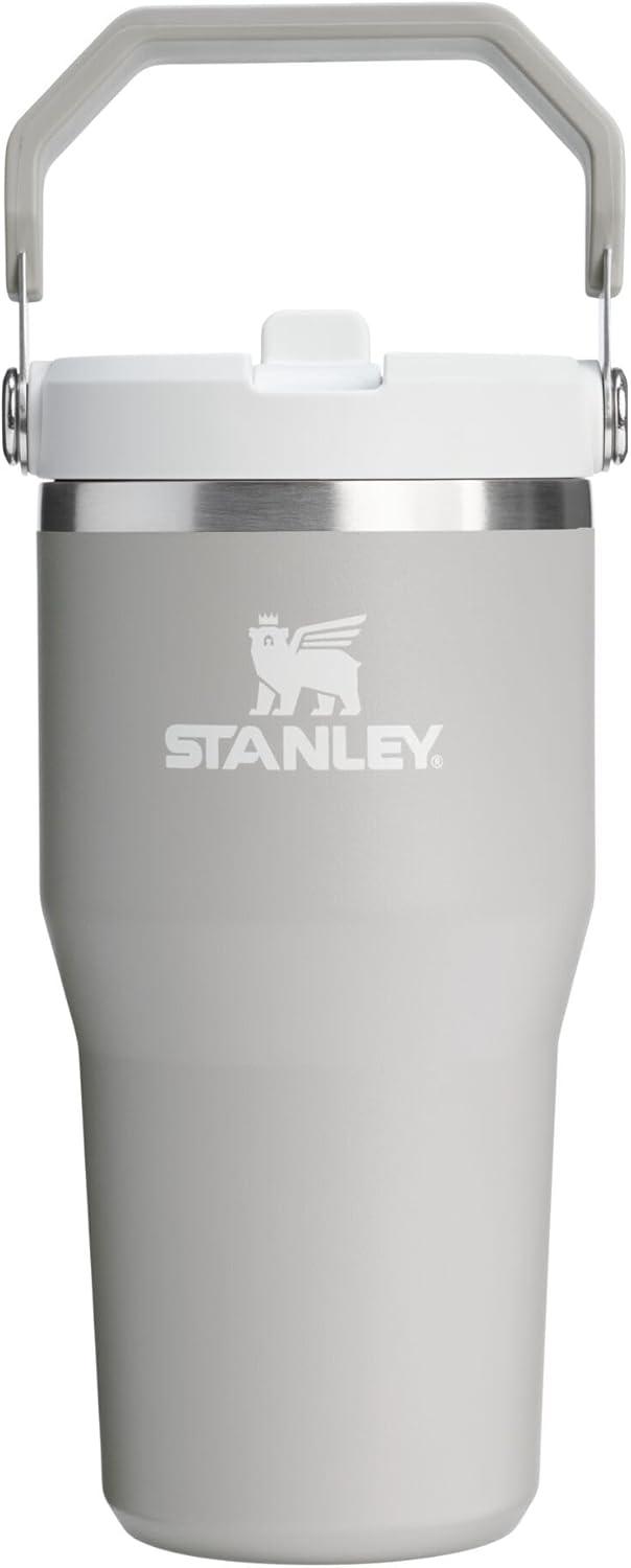 imageSTANLEY IceFlow 20 Flip Straw Tumbler with Handle 14 oz Twist On Lid and Flip Up Straw Leakproof Water Bottle Insulated Stainless Steel BPAFree AshAsh