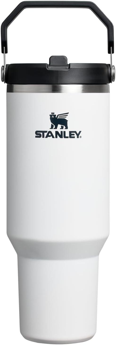 imageSTANLEY IceFlow 20 Flip Straw Tumbler with Handle 14 oz Twist On Lid and Flip Up Straw Leakproof Water Bottle Insulated Stainless Steel BPAFree AshChalk
