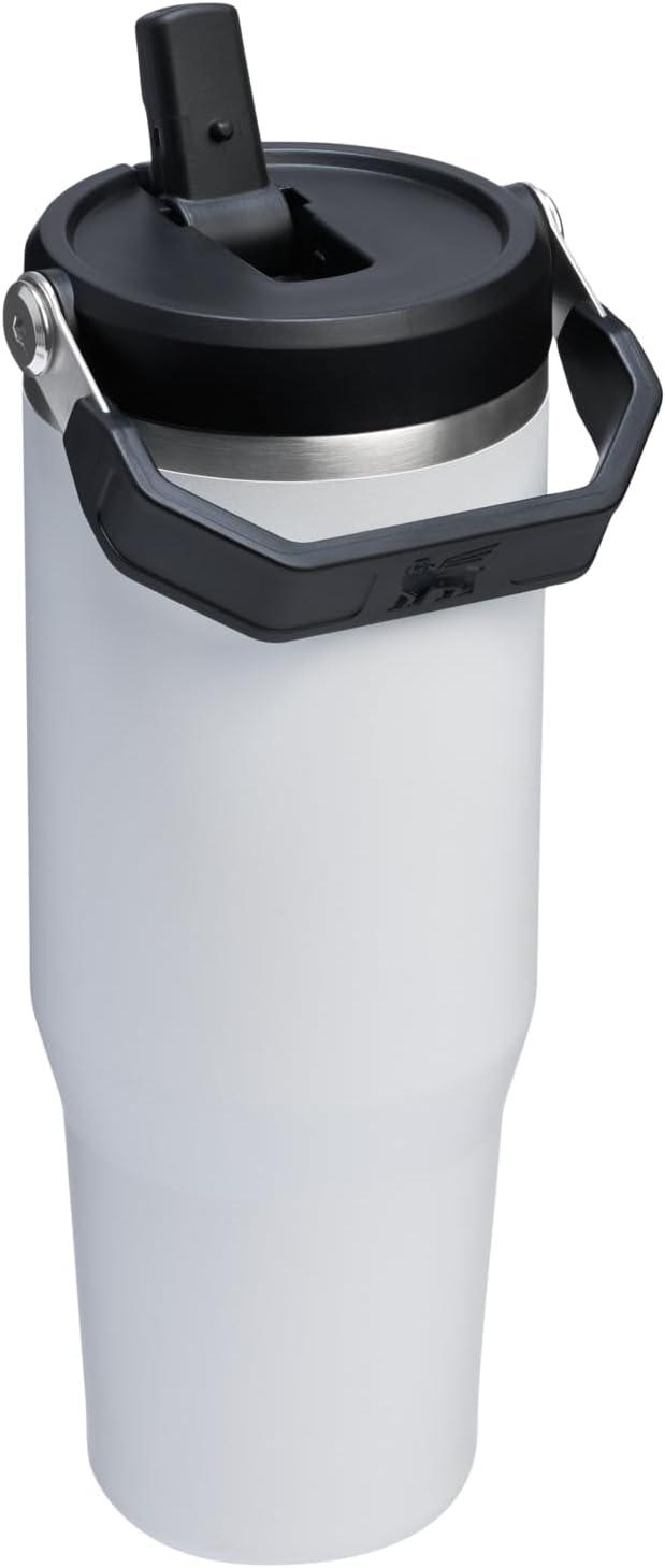 imageSTANLEY IceFlow 20 Flip Straw Tumbler with Handle 14 oz Twist On Lid and Flip Up Straw Leakproof Water Bottle Insulated Stainless Steel BPAFree AshChalk