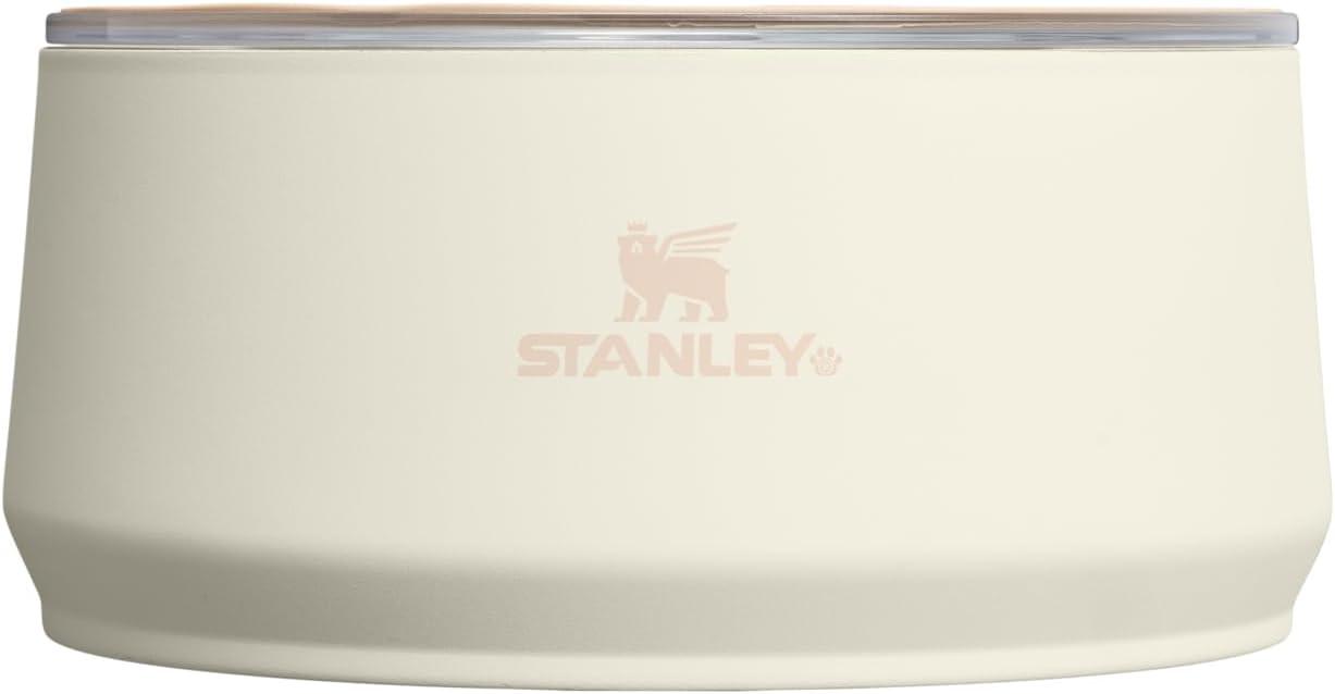 imageSTANLEY Pet Bowl 3Cup 24 oz Insulated Stainless Steel Dog amp Cat Bowl SplashResistant Lid Dishwasher Safe BPAFree Rose QuartzCream