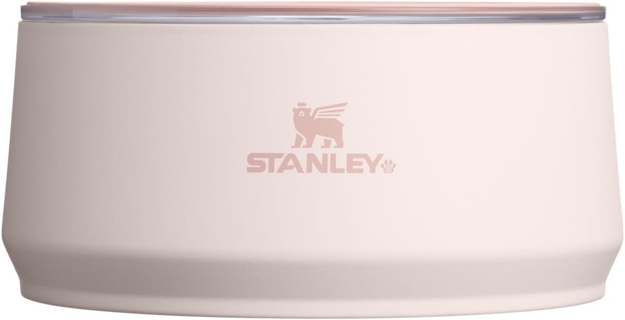 imageSTANLEY Pet Bowl 3Cup 24 oz Insulated Stainless Steel Dog amp Cat Bowl SplashResistant Lid Dishwasher Safe BPAFree Rose QuartzRose Quartz