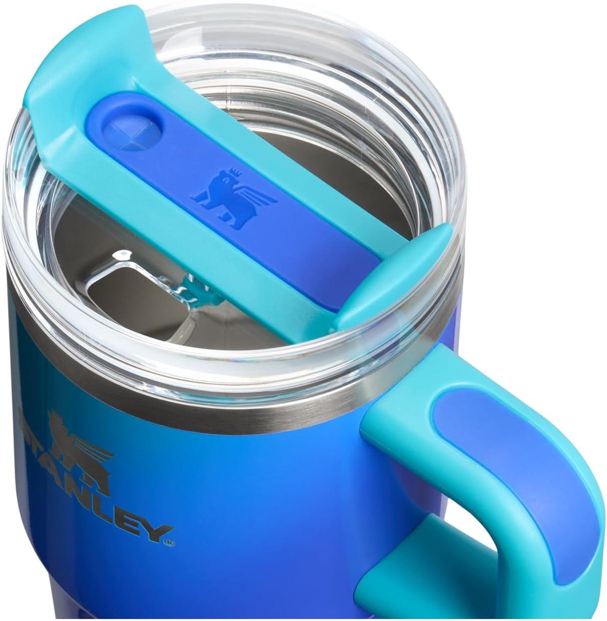 imageSTANLEY Quencher H20 Tumbler with Handle and Straw 30 oz Flowstate 3Position Lid Cup Holder Compatible for Travel Insulated Stainless Steel Cup BPAFree Sahara PlumeSea Glass Aura