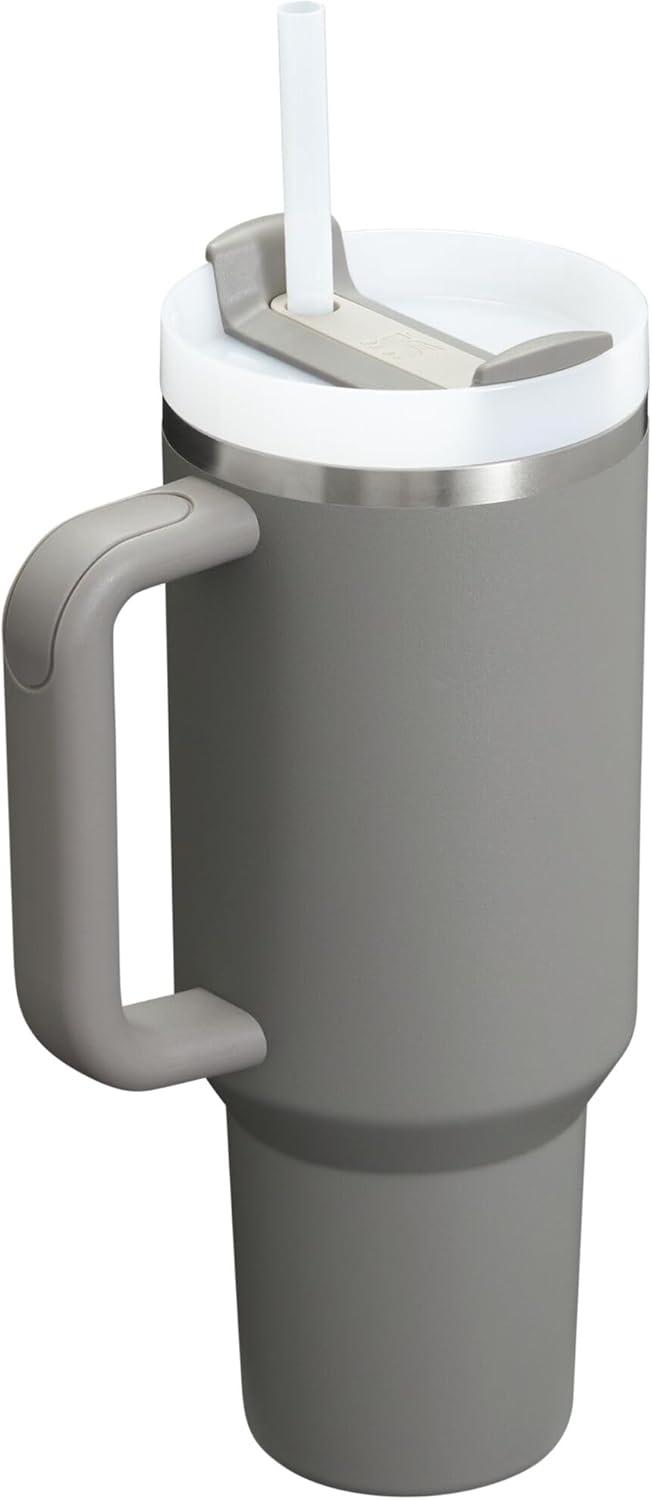 imageSTANLEY Quencher H20 Tumbler with Handle and Straw 30 oz Flowstate 3Position Lid Cup Holder Compatible for Travel Insulated Stainless Steel Cup BPAFree Sahara PlumeStone