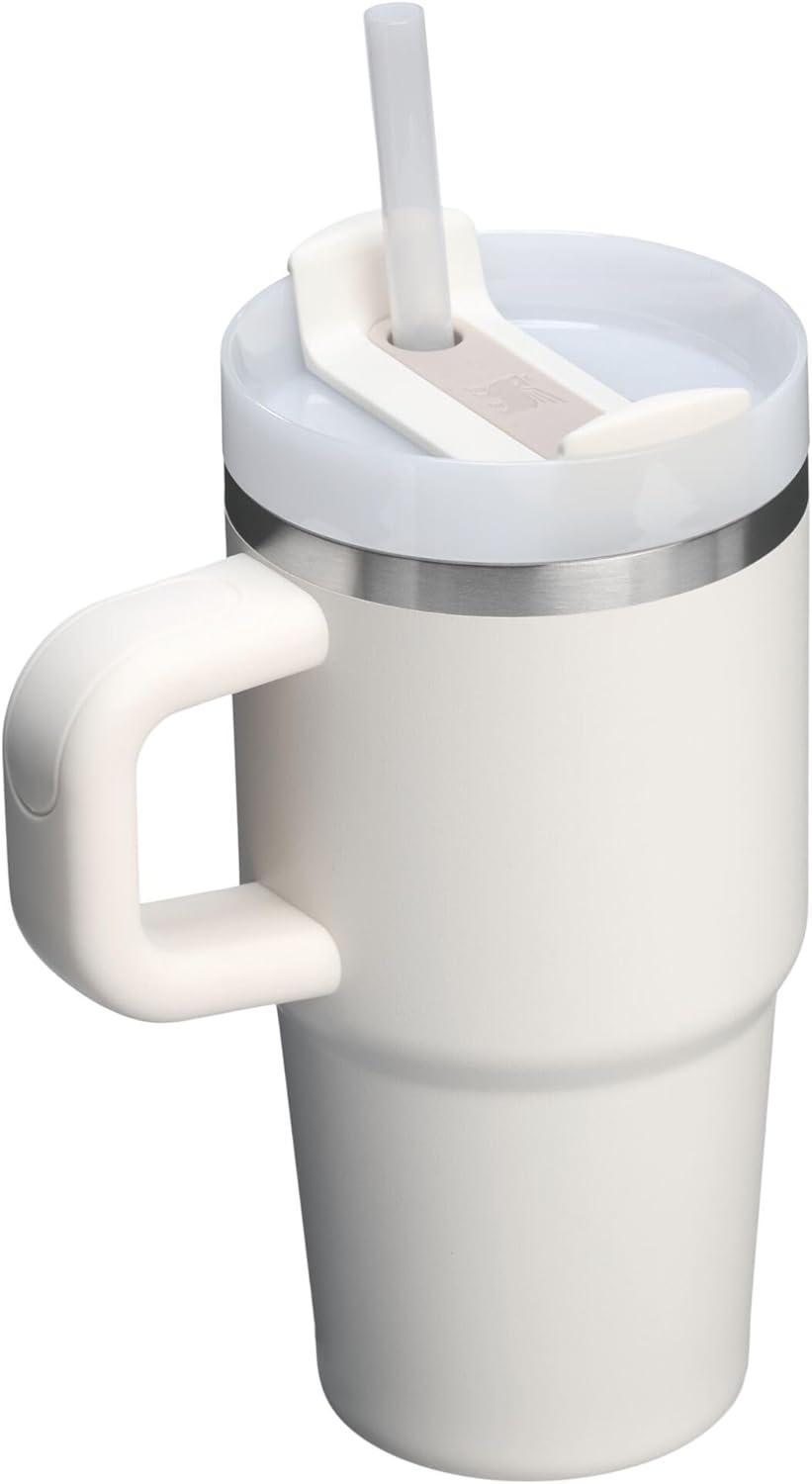imageSTANLEY Quencher H20 Tumbler with Handle and Straw 30 oz Flowstate 3Position Lid Cup Holder Compatible for Travel Insulated Stainless Steel Cup BPAFree Sahara PlumeCream 20