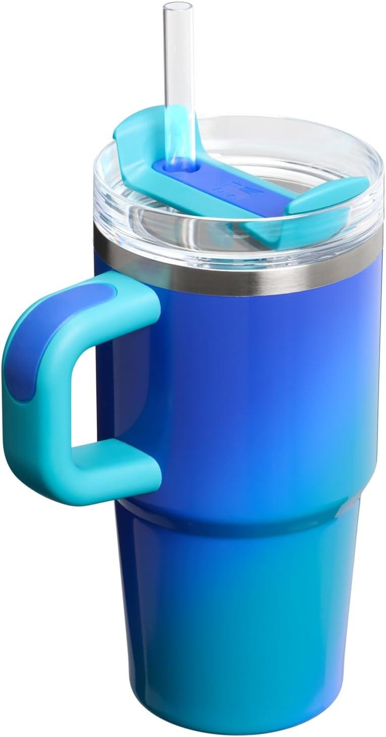 imageSTANLEY Quencher H20 Tumbler with Handle and Straw 30 oz Flowstate 3Position Lid Cup Holder Compatible for Travel Insulated Stainless Steel Cup BPAFree Sahara PlumeSea Glass Aura