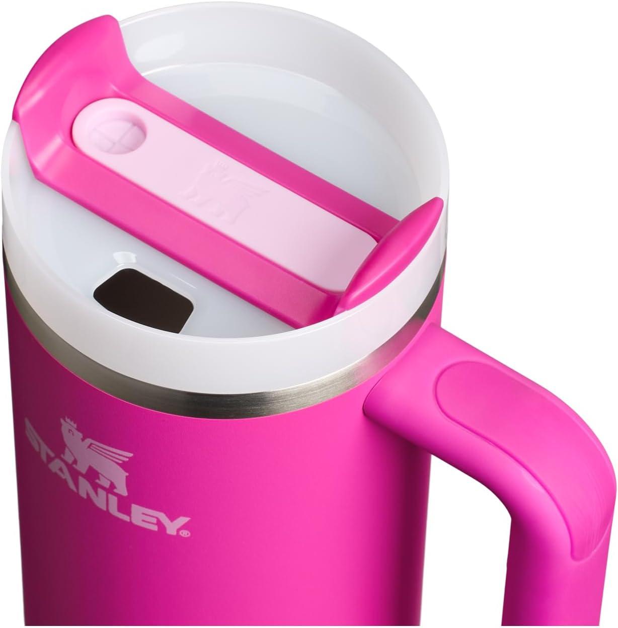 imageSTANLEY Quencher H20 Tumbler with Handle and Straw 30 oz Flowstate 3Position Lid Cup Holder Compatible for Travel Insulated Stainless Steel Cup BPAFree Sahara PlumeViolet Blossom