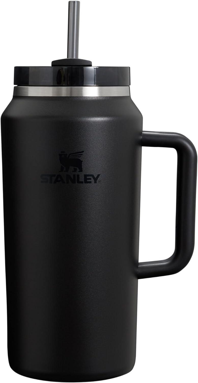 imageSTANLEY Quencher H20 Tumbler with Handle and Straw 30 oz Flowstate 3Position Lid Cup Holder Compatible for Travel Insulated Stainless Steel Cup BPAFree Sahara PlumeBlack 20