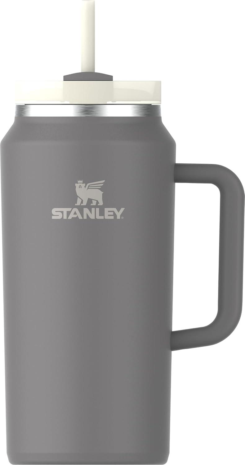 imageSTANLEY Quencher H20 Tumbler with Handle and Straw 30 oz Flowstate 3Position Lid Cup Holder Compatible for Travel Insulated Stainless Steel Cup BPAFree Sahara PlumeStone