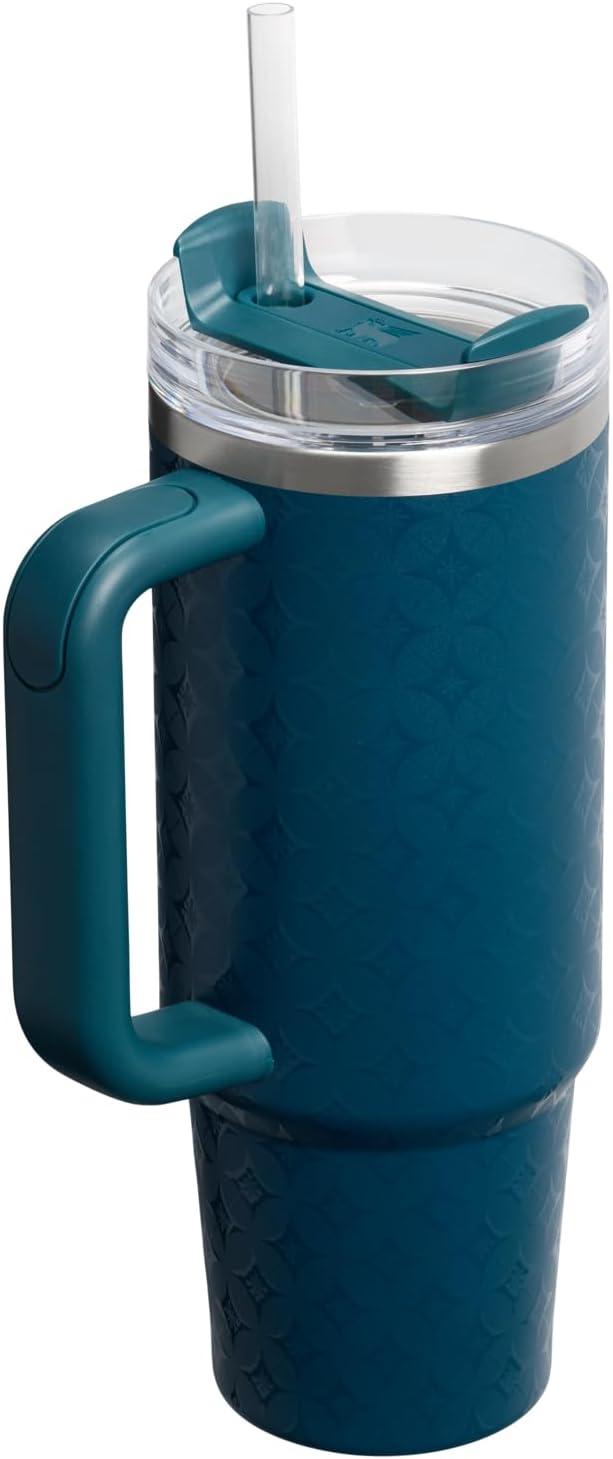 imageSTANLEY Quencher H20 Tumbler with Handle and Straw 30 oz Flowstate 3Position Lid Cup Holder Compatible for Travel Insulated Stainless Steel Cup BPAFree Sahara PlumePonderosa Star