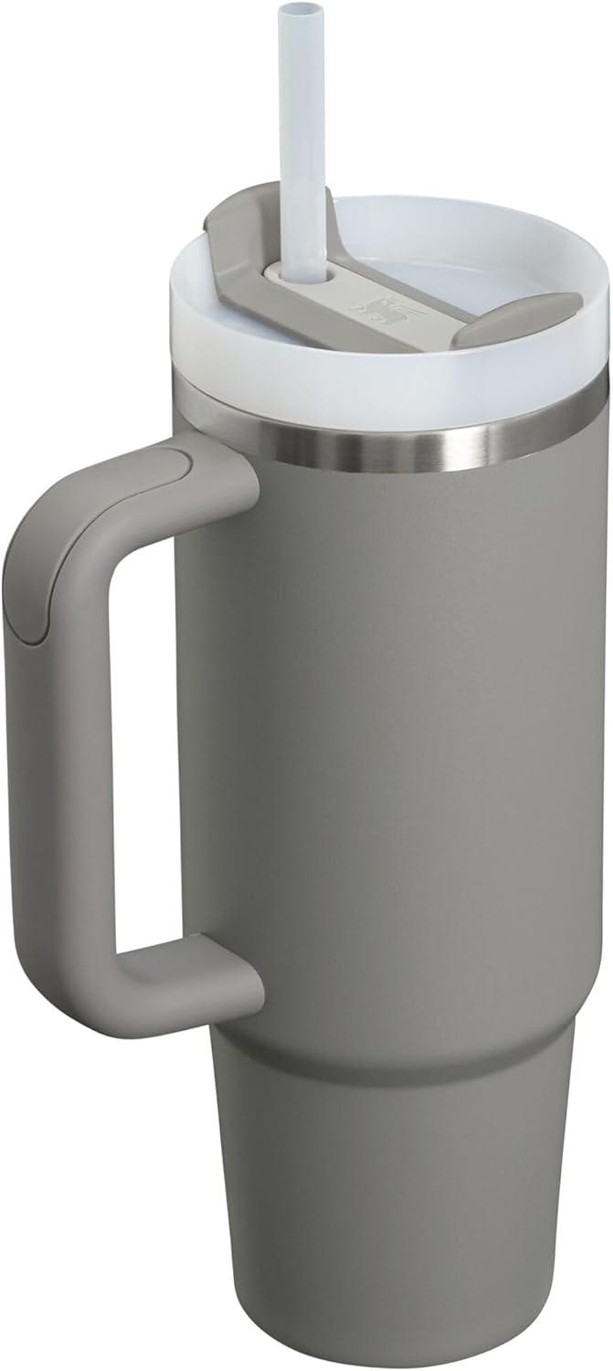 imageSTANLEY Quencher H20 Tumbler with Handle and Straw 30 oz Flowstate 3Position Lid Cup Holder Compatible for Travel Insulated Stainless Steel Cup BPAFree Sahara PlumeStone