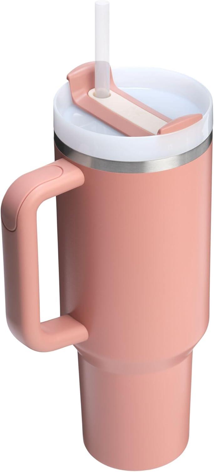 imageSTANLEY Quencher H20 Tumbler with Handle and Straw 30 oz Flowstate 3Position Lid Cup Holder Compatible for Travel Insulated Stainless Steel Cup BPAFree Sahara PlumeExclusive Sienna
