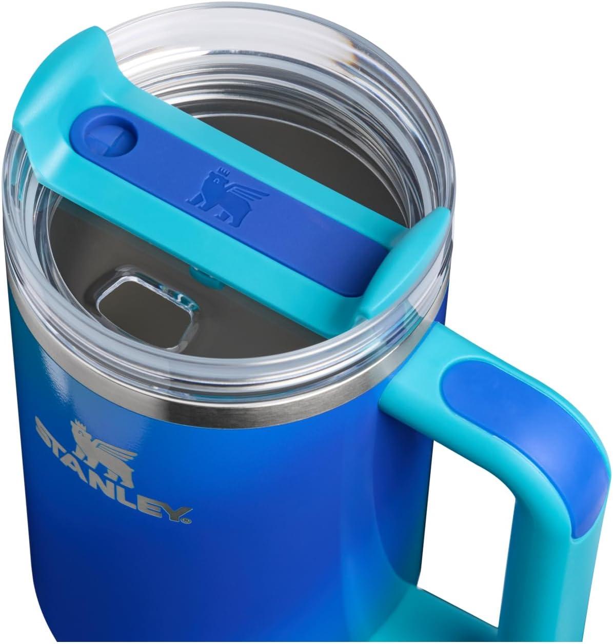 imageSTANLEY Quencher H20 Tumbler with Handle and Straw 30 oz Flowstate 3Position Lid Cup Holder Compatible for Travel Insulated Stainless Steel Cup BPAFree Sahara PlumeSea Glass Aura