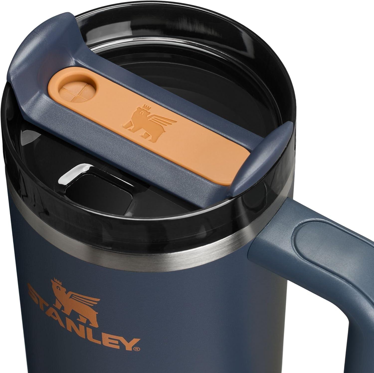 imageSTANLEY Quencher H20 Tumbler with Handle and Straw 30 oz Flowstate 3Position Lid Cup Holder Compatible for Travel Insulated Stainless Steel Cup BPAFree Sahara PlumeTwilight