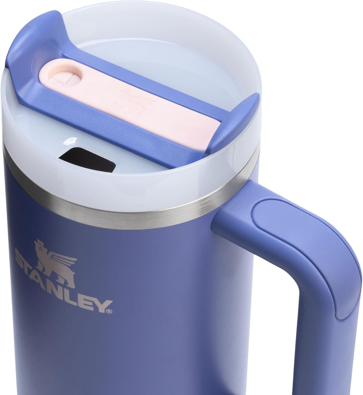 imageSTANLEY Quencher H20 Tumbler with Handle and Straw 30 oz Flowstate 3Position Lid Cup Holder Compatible for Travel Insulated Stainless Steel Cup BPAFree Sahara PlumeExclusive Lupine