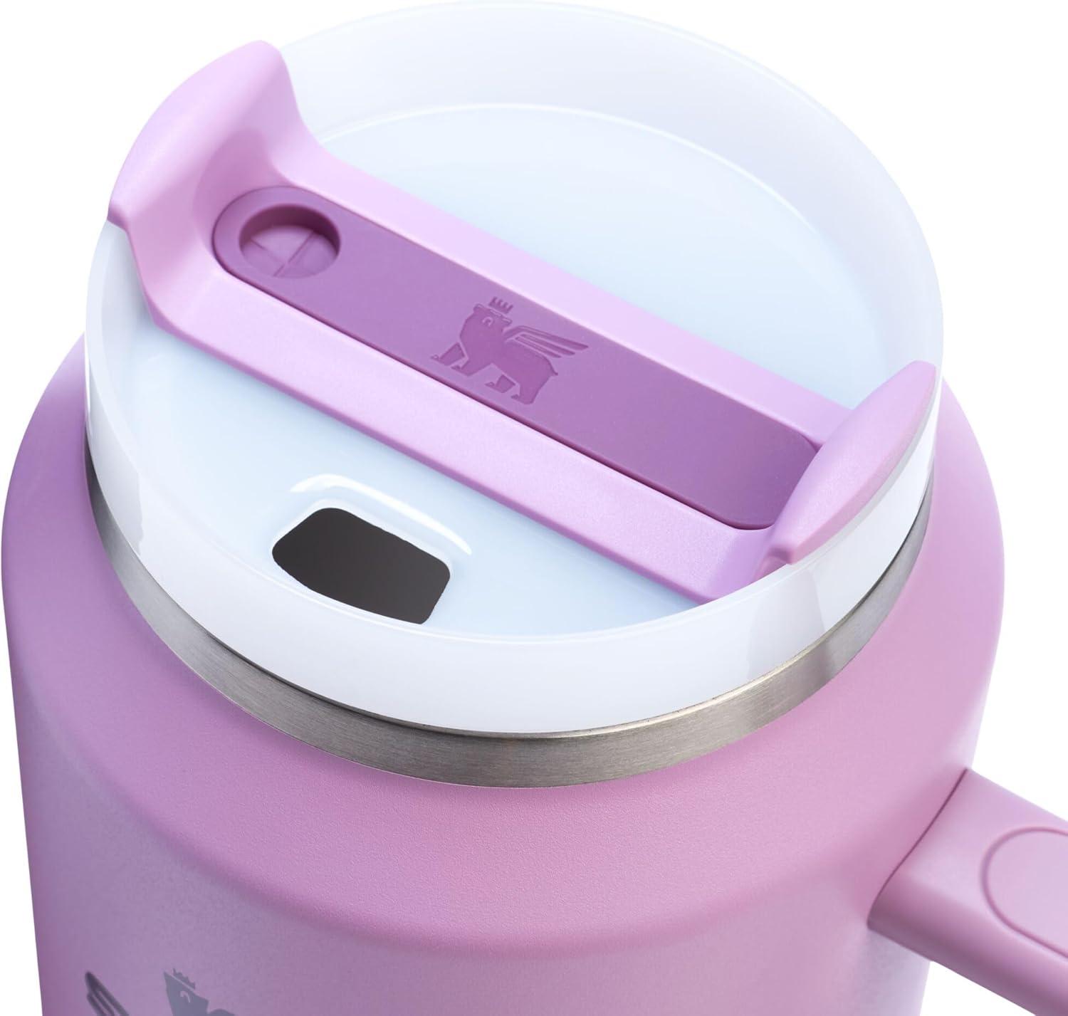 imageSTANLEY Quencher H20 Tumbler with Handle and Straw 30 oz Flowstate 3Position Lid Cup Holder Compatible for Travel Insulated Stainless Steel Cup BPAFree Sahara PlumeLilac