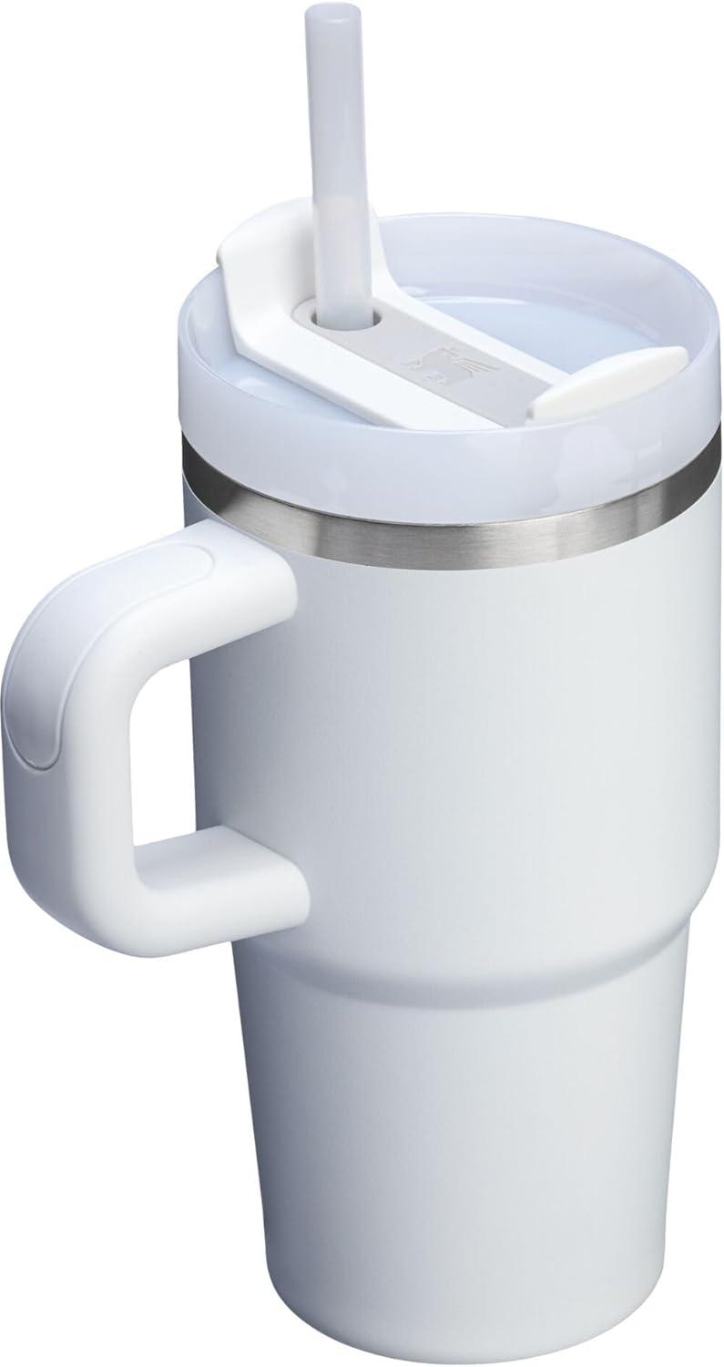 imageSTANLEY Quencher H20 Tumbler with Handle and Straw 30 oz Flowstate 3Position Lid Cup Holder Compatible for Travel Insulated Stainless Steel Cup BPAFree Sahara PlumeFrost