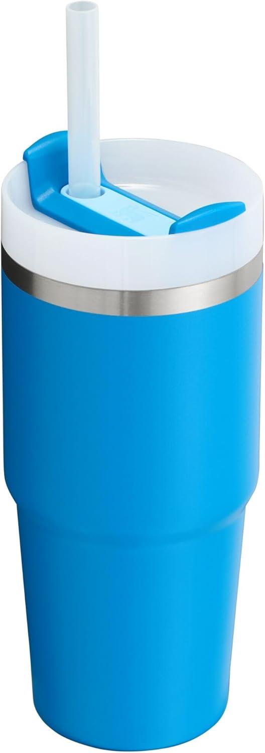 imageSTANLEY Quencher H20 Tumbler with Handle and Straw 30 oz Flowstate 3Position Lid Cup Holder Compatible for Travel Insulated Stainless Steel Cup BPAFree Sahara PlumeAzure