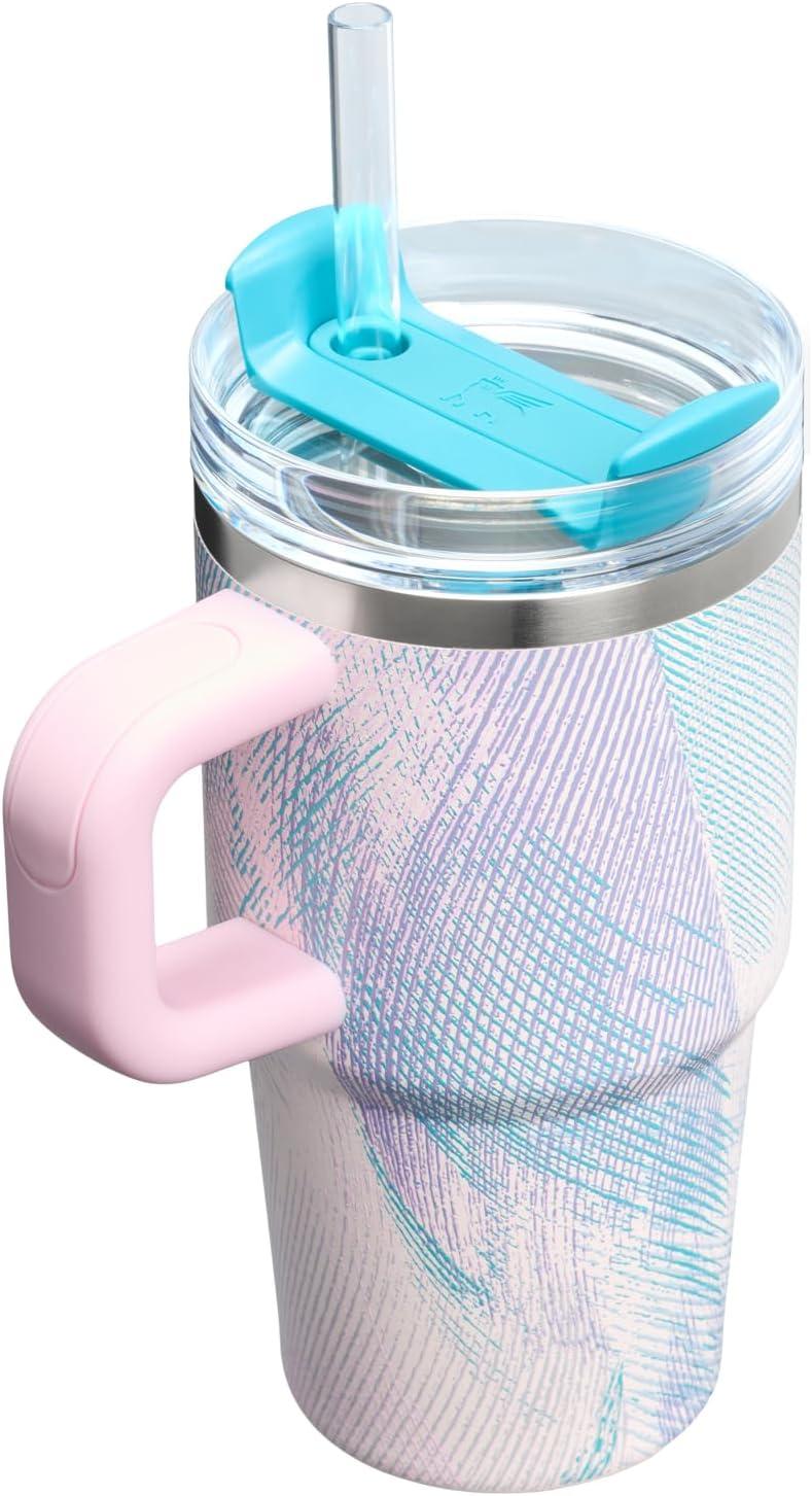 imageSTANLEY Quencher H20 Tumbler with Handle and Straw 30 oz Flowstate 3Position Lid Cup Holder Compatible for Travel Insulated Stainless Steel Cup BPAFree Sahara PlumeSea Glass Plume