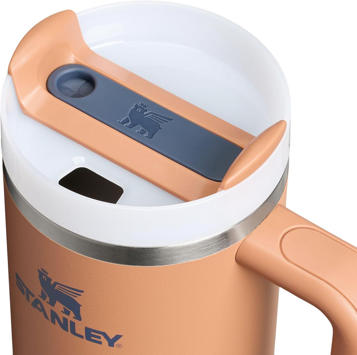 imageSTANLEY Quencher H20 Tumbler with Handle and Straw 30 oz Flowstate 3Position Lid Cup Holder Compatible for Travel Insulated Stainless Steel Cup BPAFree Sahara PlumeToast