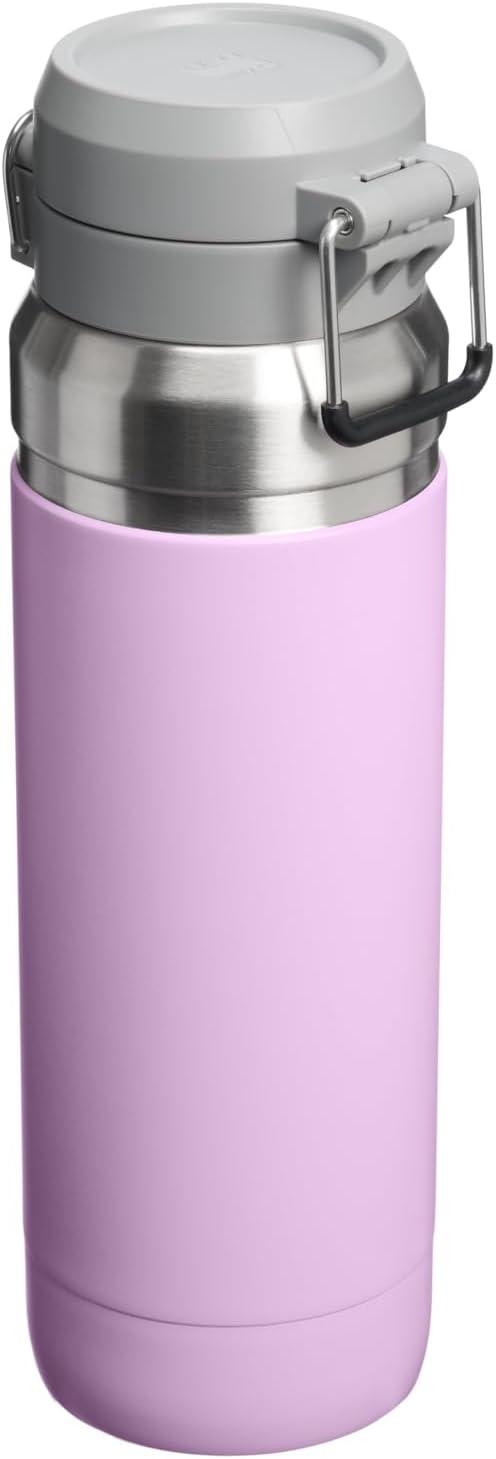 imageSTANLEY Quick Flip GO Water Bottle 36 oz Push Button Lid Leakproof and Packable for Travel and Sports Insulated Stainless Steel BPAFree Soft Orchid