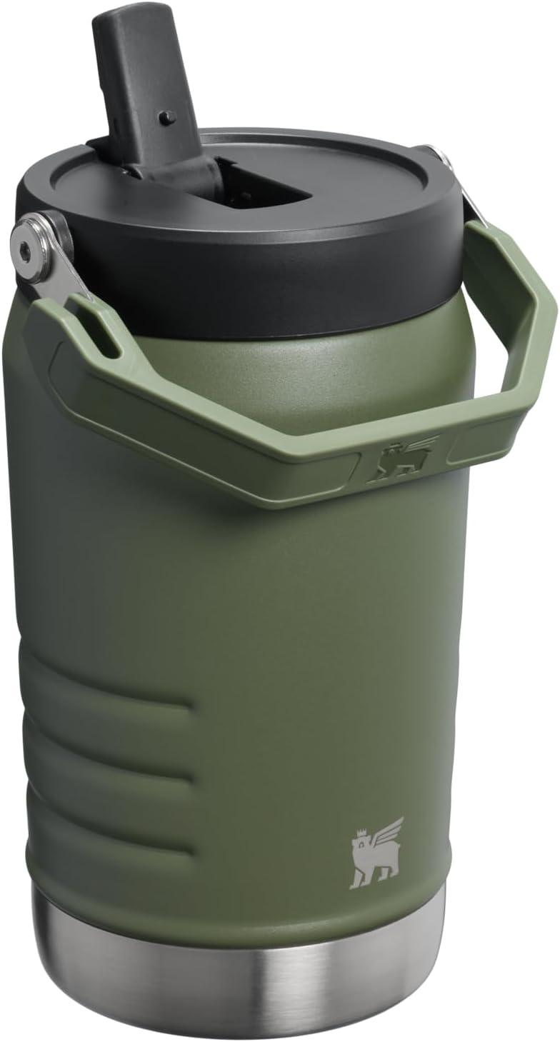 imageStanley IceFlow 20 Flip Straw Jug with Handle 40 oz Twist On Lid and Flip Up Straw Leakproof for Travel and Sports Insulated Stainless Steel BPAFree Dried Pine