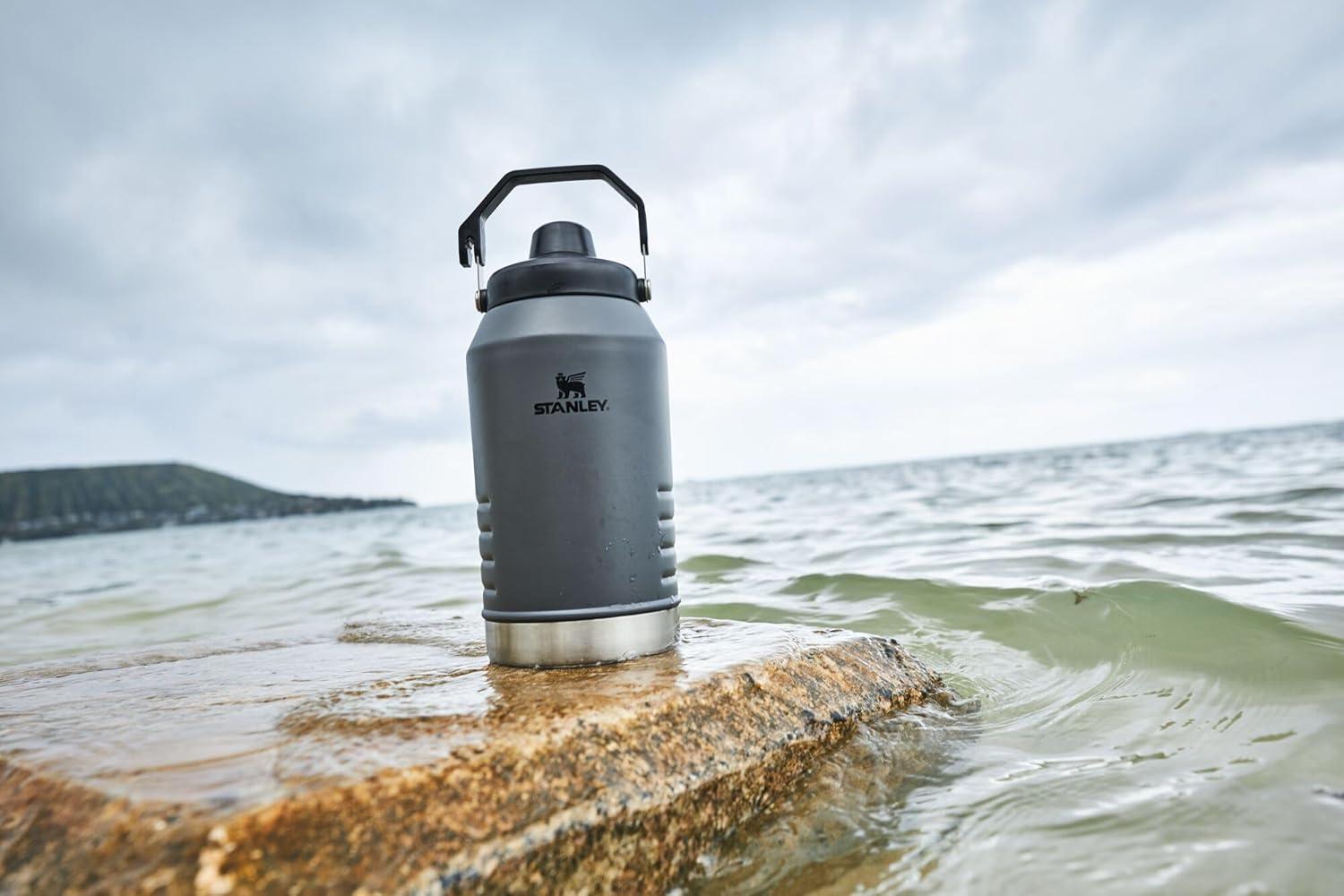 imageStanley IceFlow Fast Flow Jug with Handle 64 oz Twist On Angled Spout Lid Leakproof for Travel and Sports Insulated Stainless Steel BPAFree Rose Quartz