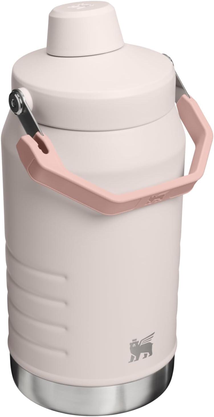 imageStanley IceFlow Fast Flow Jug with Handle 64 oz Twist On Angled Spout Lid Leakproof for Travel and Sports Insulated Stainless Steel BPAFree Rose Quartz