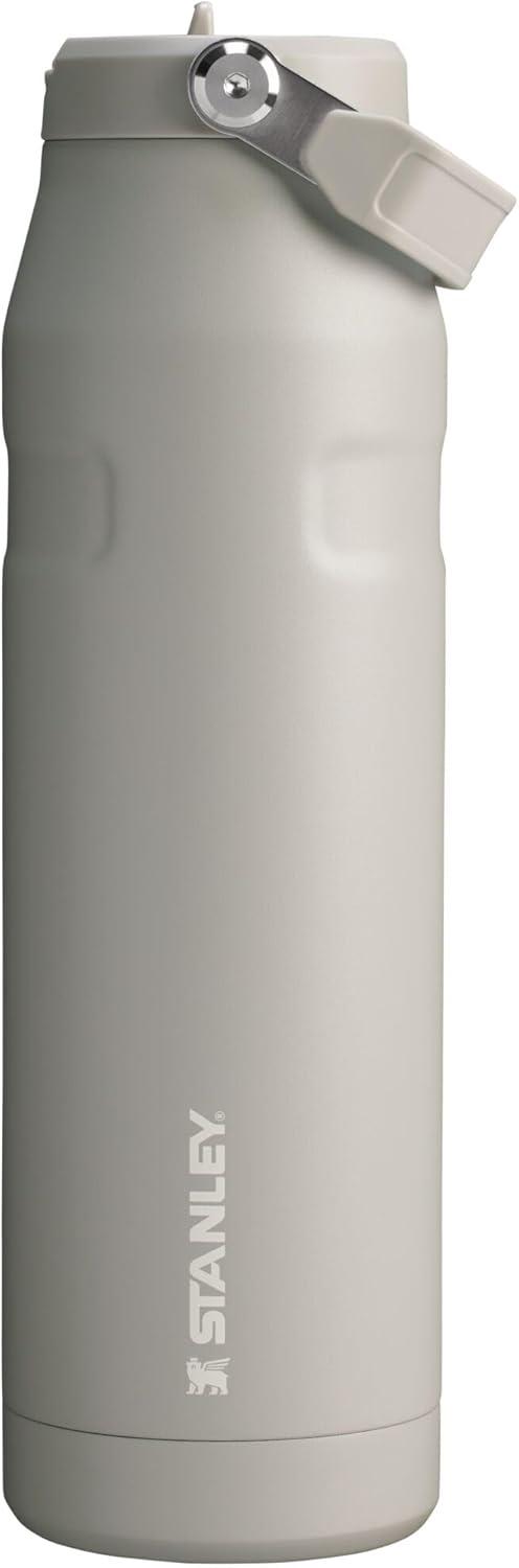 imageStanley IceFlow Flip Straw 20 Water Bottle 24 OZ BuiltIn Straw with Larger Opening Lightweight amp LeakResistant Insulated Stainless Steel BPAFree Blue SkyAsh