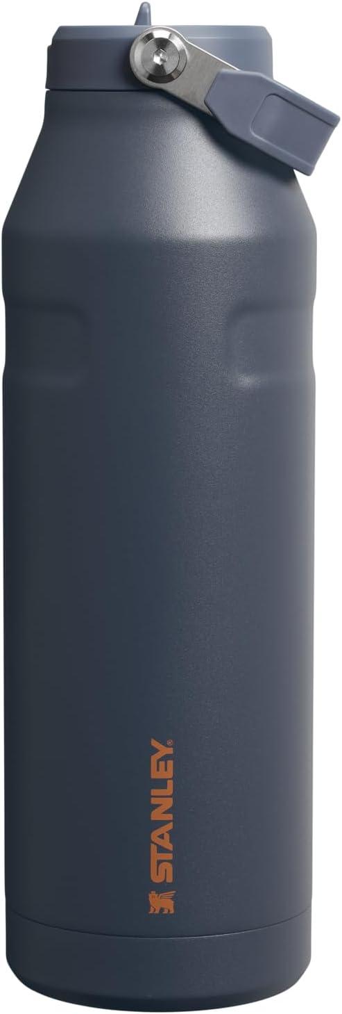 imageStanley IceFlow Flip Straw 20 Water Bottle 24 OZ BuiltIn Straw with Larger Opening Lightweight amp LeakResistant Insulated Stainless Steel BPAFree Blue SkyTwilight
